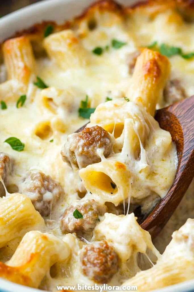 Italian Sausage Alfredo Bake